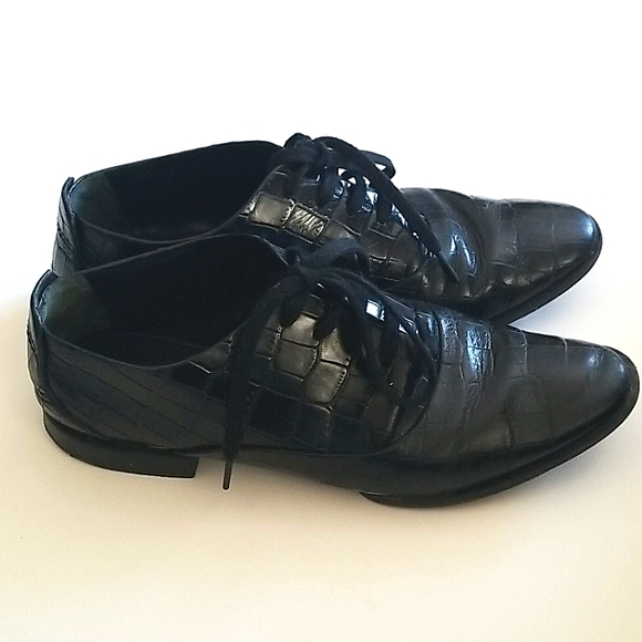 Alexander Wang Ingrid Lace Up Oxford Black Croc 36 - Picture 5 of 11